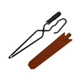 thumbnail image 1 of Pinzas para fogatas, pinzas para chimenea, agarrador de troncos, pinzas para leña resistentes y compactas, pinzas para fuego para barbacoa, parrilla,, 1 of 9