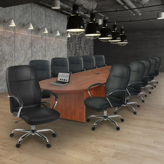 Legacy 192" Modular Racetrack Conference Table with 2 Power Data Grommets- Cherry