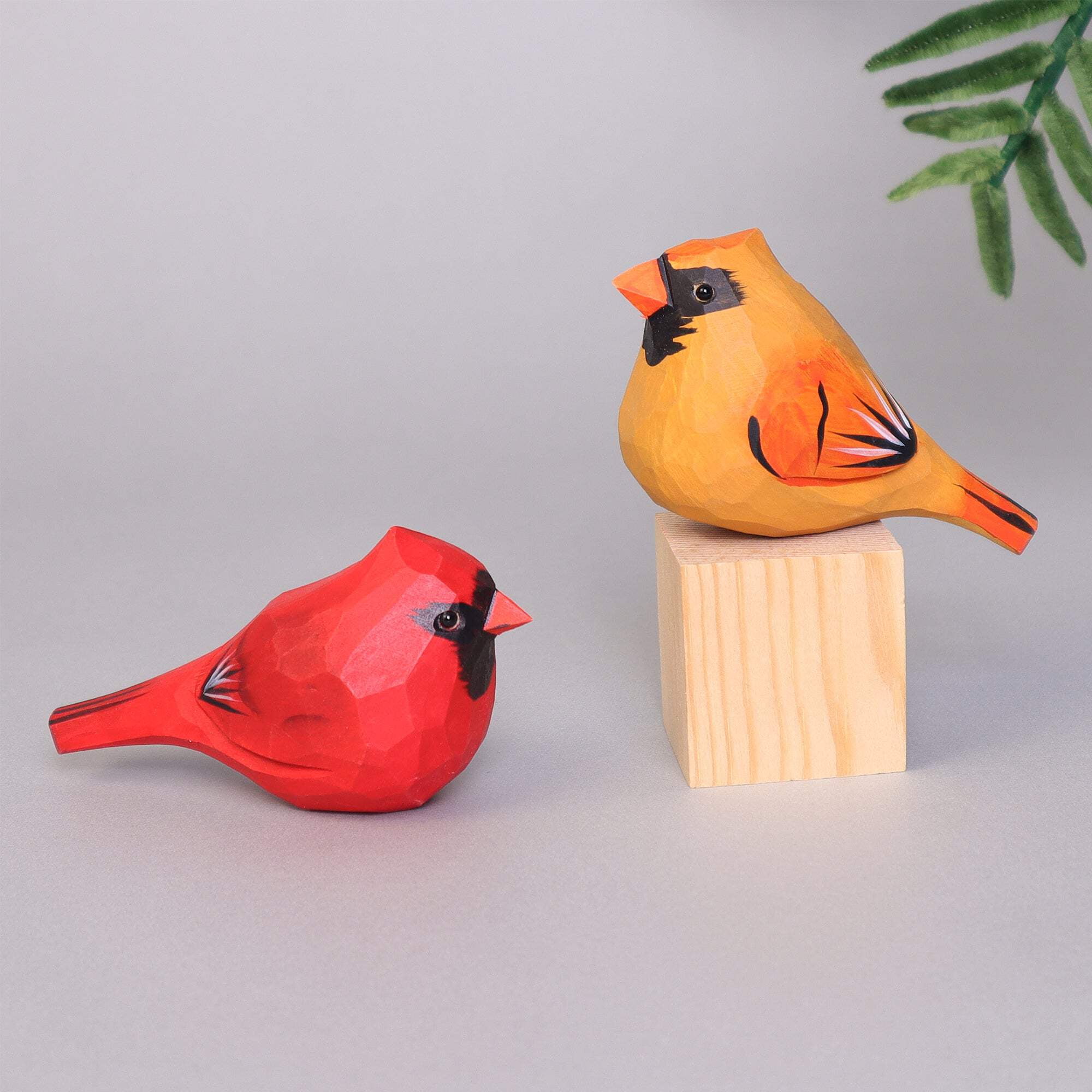 Hand-Carved Cardinal Bird DIY Painting Kit – Nature-Inspired Decor  Gifts
