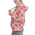 thumbnail image 3 of Yiaed Strawberries Print Womens Casual Hoodies Crew Neck Long Sleeve Sweatshirts With Pocket Pullover Tops Women's Hooded Sweatshirt-X-Large, 3 of 5