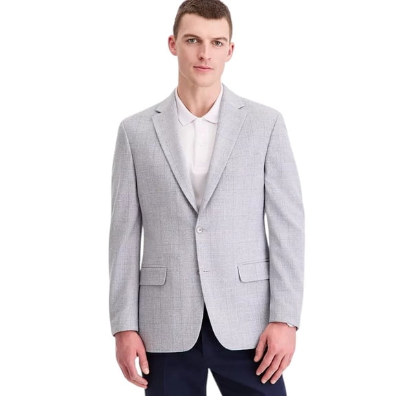 Tommy Hilfiger Mens Modern fit Sport Coat Blazer 38 R Grey Blue Windowpane