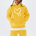 thumbnail image 2 of Girls' Heart Graphic Print Cute Hoodies Long Sleeve Pullover Hoodie Sweatshirt with Pocket Oversized Fleece Lined Cozy Jacket, 2 of 6