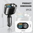 thumbnail image 5 of 4-In-1 Fast Car Charger With Pd30W And Qc0 Fast Charging Lighter Usb Expansion, Led Digital Display Real-Time Voltage Monitoring & 360° Rotational Adjustment, Universal 12V/24V, 5 of 9