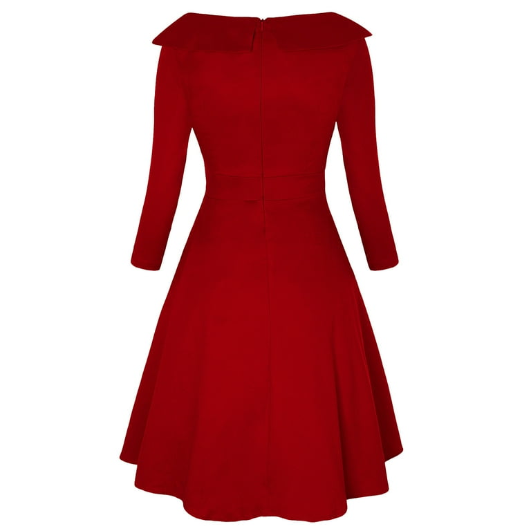 1950s Retro Dress for Women's Polka Dot Dresses Vintage Cocktail