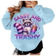 thumbnail image 1 of WEAIXIMIUNG Womens Sweatshirt Zip Up Pattern Funny Bohemian Cute Stay Garbage Oversized Hoodless Hoodie, 1 of 4