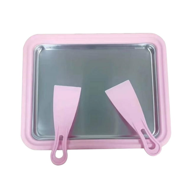bedienty Soft Serve Slushy Yogurt Ice Machine Gelato Yogurt Pink 26x21x3.2cm
