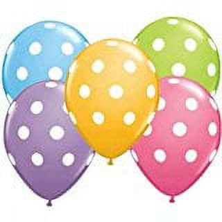12 Polka Dot Balloons Bright Festive Colors (Assorted Colors)