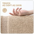 thumbnail image 4 of PABUBE Traditional Soft Khaki Microfiber Shag Bath Mat, 24"x60", Non-Slip and Absorbent Bathroom Rug for Bathroom Floor, Quick Dry, Machine Washable, 4 of 11