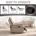 thumbnail image 4 of Bonzy Home Manual Reclining Chair, Modern Single‑Seat Recliner Sofa for Adult with Padded Armrests and Adjustable Backrest for Living Room, Bedroom & Reading Room, Taupe, 4 of 6