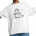 thumbnail image 3 of Camisetas gráficas vintage de manga corta con diseño de muñeco de nieve navideño para hombre, 3 of 8