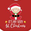 thumbnail image 4 of Inktastic Babys 1st Christmas Santa Claus Boys or Girls Baby Bib, 4 of 4