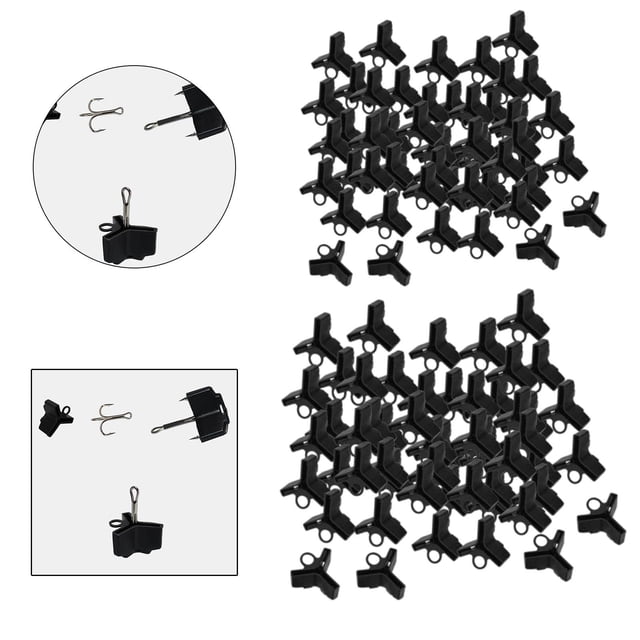 Cubiertas Agudas shamjiam Estuche para anzuelo triple de pesca 200pcs