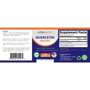 Vitamatic Quercetin 500mg Supplement - 120 Veggie Capsules, 4.35