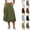 Army Green-04, variant on High Waist Midi Skirt for Women, A-Line Workwear Skirt with Pockets for Office Casual Pleated Skirt