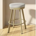 thumbnail image 4 of Amisco Swice 26 in. Swivel Counter Stool - Light Grey Polyester / Golden Metal, 4 of 5