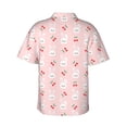 thumbnail image 4 of Xecao Rabbit And Cherry print Hawaiian shirt - a stylish short-sleeve button-down for men, perfect for casual beach and tropical outings., 4 of 9