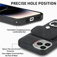 thumbnail image 3 of TECH CIRCLE Case for iPhone 14 Pro, [Built-in 2 Micro-SIM Card Slots] Slim Soft Shockproof Protective Cover with Ring Holder Stand + Card Holder Pocket + Eject Pin Holder - Black, 3 of 8
