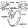 thumbnail image 3 of Set of 2 Hug Rings,Silver Hug Rings for Women Men Girls Hug Hands Rings Love Hugging Open Promise Ring Couples Wedding Statement Bands Adjustable Unis, 3 of 5