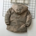 thumbnail image 5 of Cethrio Boys Winter Coats, Windproof Thickened Zip up Warm Winter Outerwear with Hood Khaki Size 6, 5 of 6