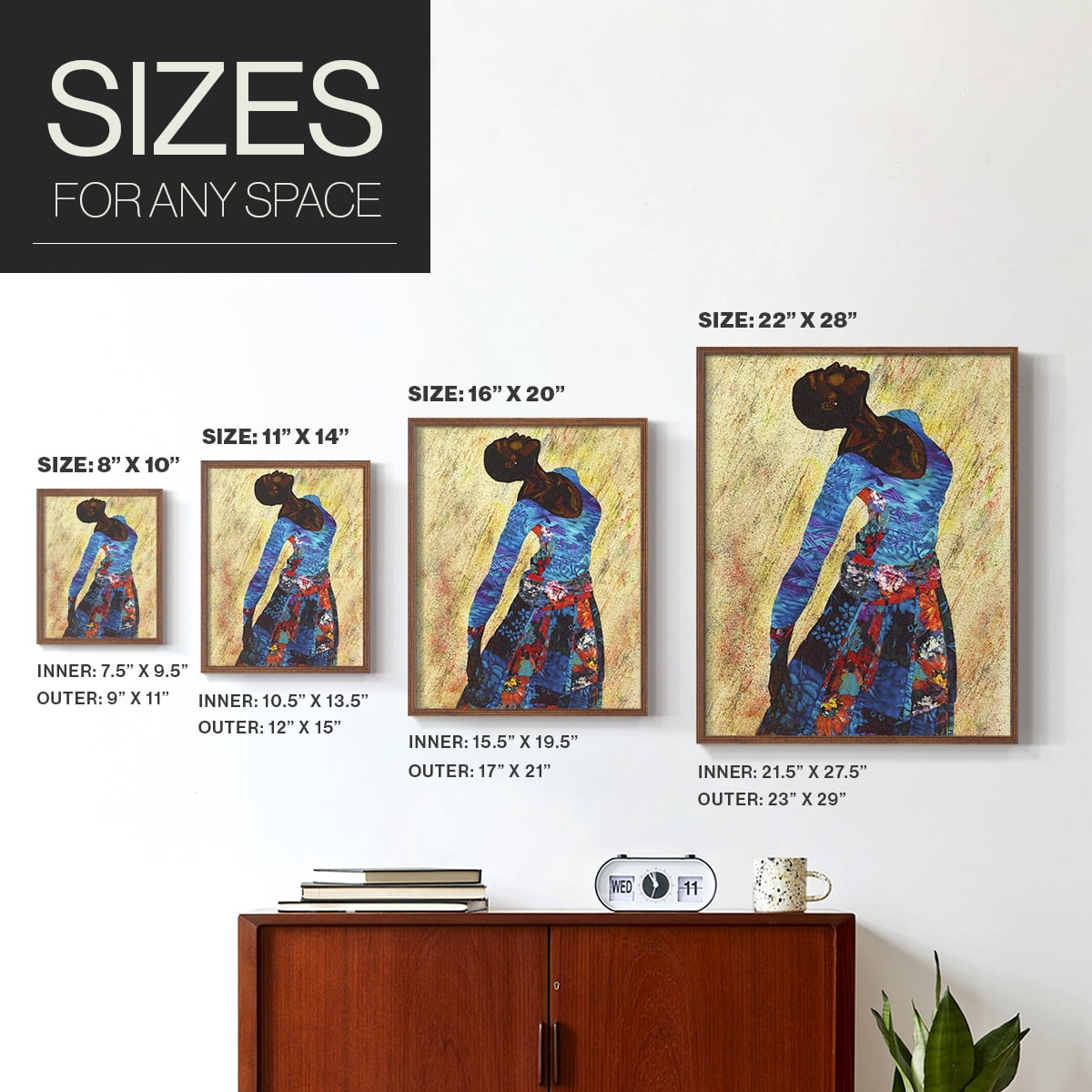 Woman Strong IV Framed Print - Solid Wood in Single Picture Frame Solid Wood 2 Framed Print