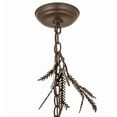 thumbnail image 3 of Meyda 172854 5.5 in. Square Pine Branch Valley View Mini Pendant, Cafe Noir & Silver Mica, 3 of 7