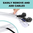 thumbnail image 4 of Funda para cables AGPTEK, paquete de 2 unidades, 1,8 pulgadas y 1,5 m, gestión de cables, 4 of 6