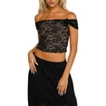 thumbnail image 5 of Coduop Women 2 Piece Long Skirt Outfit Set Off Shoulder Tube Top and Bodycon Midi Skirt 2Pcs Suit, 5 of 9