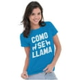 thumbnail image 3 of Como Se Llama Alpaca Animal Humor Womens Fitted Plus Size Graphic Tee Brisco Brands 2X, 3 of 4