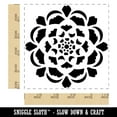 thumbnail image 2 of Geometric Artichoke Flower Top Square Rubber Stamp Stamping Scrapbooking Crafting - Small 1.25in, 2 of 7