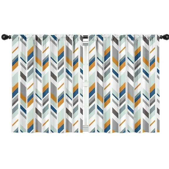 Blackout Kids Curtains,Boho Bohemia Geometric Line Art Childrens Insulated Curtains Set Of 2,Bedroom Essentials,Toddler Room Decor 42"x54"(106x137cm)