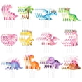 thumbnail image 1 of Decoraciones para Cupcakes CYUXING Dinosaurio Rosa 48 piezas para Fiesta, 1 of 7