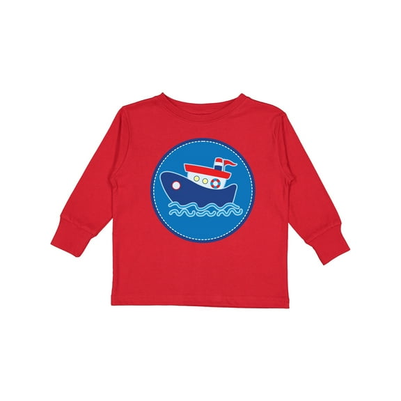 Inktastic Tug Boat Nautical Sea Boys or Girls Long Sleeve Toddler T-Shirt