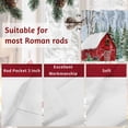 thumbnail image 7 of Christmas Red Barn Truck Valances for Windows, 42 x 18in, Snowman Xmas Tree Snowflake Cardinal Rod Pocket Kitchen Valance Curtain Light Filtering Window Treatments for Living Room Bedroom, 1 Panel, 7 of 7