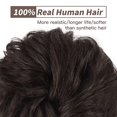 thumbnail image 3 of Chignon Humain 100 % Chignon Désordonné Pièce de Cheveux Chignon Extension Chouchou Queue de Cheval pour Femmes Chignon Beigne (Brun Foncé), 3 of 7