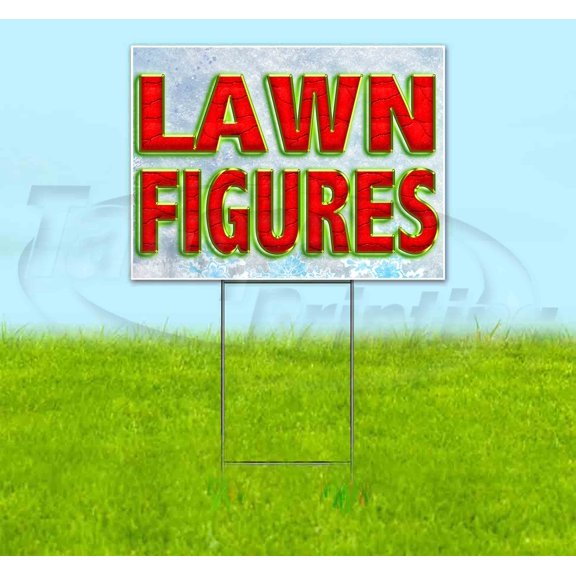 Lawn Figures (18" x 24") Yard Sign, Includes Metal Step Stake
