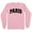 Pink, variant on Paris College Style Long Sleeve Shirt Unisex Large White