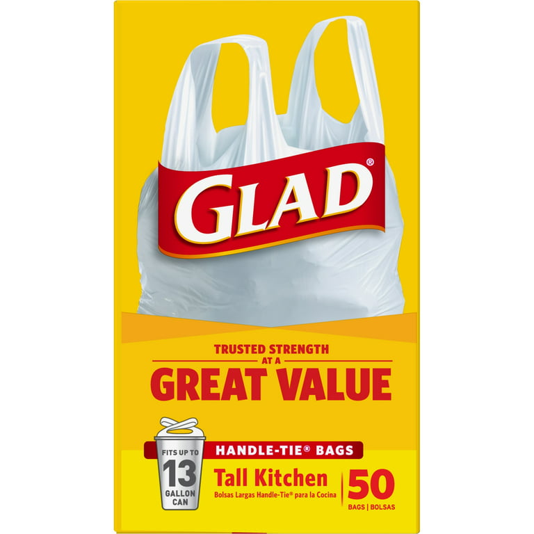 Glad Tall Kitchen Quick-Tie Trash Bags, 68 ct - Foods Co.