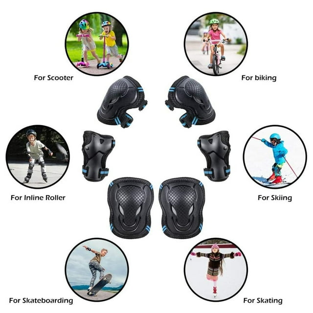 Agiferg Roller Skating Protective Gear Kids Adults Wrist Guard Riding Knee Protector Set