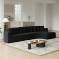 thumbnail image 5 of Modular Sectional Cloud Couch – Chenille Curved 3 Seat Sofa with Chaise, 10 Pillows, No Assembly Required, Modern L-Shaped Living Room Sofa, 5 of 10