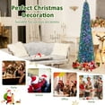 thumbnail image 5 of Gymax 8 FT Fiber Optic Artificial Christmas Tree Slim Pencil Xmas Tree w/ Colorful Lights & 889 Branch Tips, 5 of 10