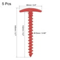 thumbnail image 2 of Uxcell 14.5cm/5.7 Inch T Shape Spiral Plastic Camping Tent Stakes Red 5 Pack, 2 of 4