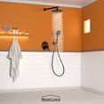 thumbnail image 2 of Boyel Living 5-Spray Patterns with 2.4 GPM 9 in. Wall Mount Dual Shower Heads with Pressure Balance Valve and Trim in Matt Black, 2 of 7