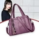 thumbnail image 4 of Bolsa de Mano de Gran Capacidad | Bolso de hombro de cuero blando | Bolso mensajero con correa ajustable | Diseño multifuncional | Compartimentos interiores múltiples | 11,8"x4,7"x7,8" | 1-Piece |, 4 of 4