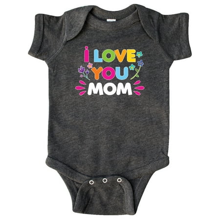 

Inktastic I Love You Mom with Flowers Gift Baby Girl Bodysuit