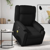 vidaXL Stand Up Massage Recliner Chair Black Faux leather, metal, plywood