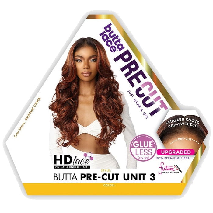 Sensationnel Butta Lace Pre-Cut 100% Premium Fiber Wig 26" - Unit 3