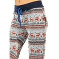 thumbnail image 3 of Ashford & Brooks Women's Cotton Henley with Sweater Fleece Pants Pajama Set - Coral Grey - Large, 3 of 3