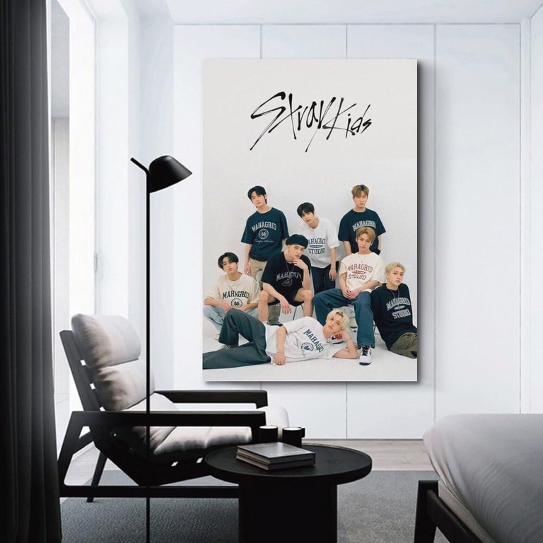 Stray Kids Kpop Poster SKZ Poster Korean Male Group Canvas Art