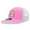 Pink/White, variant on Youth Embroidered Snapback Girls Mesh Trucker Hat - Piglet and Chicken Design , White