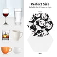thumbnail image 6 of Naloa Seamless Pattern Cute Panda Leather Coasters for Drinks, Durable Drink Coasters 4 Set for Tabletop Protection, Luxurious Home Décor and Housewarming Gift ( {designName})Hexagon, 6 of 6